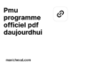 Pmu Programme Officiel Pdf