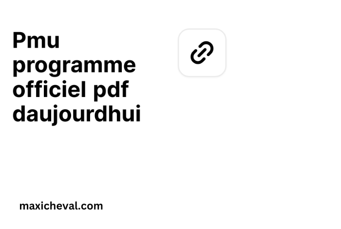 Pmu Programme Officiel Pdf